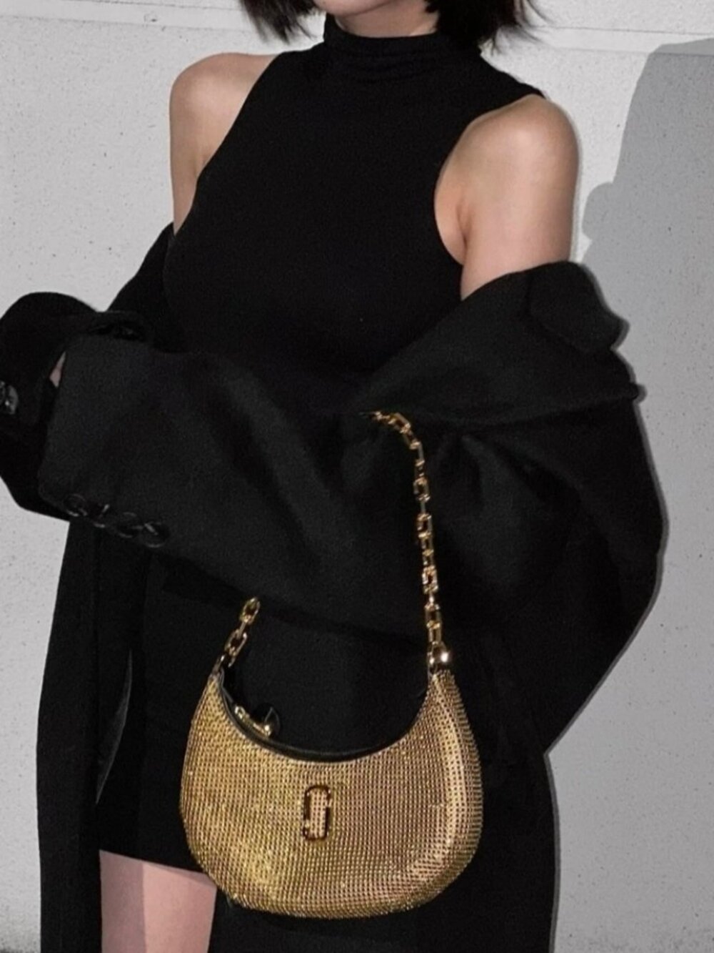 Marc jacobs gold rhinestone bag